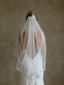 Chic Bridals Wedding Dresses Narrow Cathedral Plain Veil with Crepe Edging Plain Veil With Crepe Edging by Chic Bridals Wedding Gowns