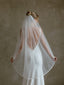 Chic Bridals Wedding Dresses Narrow Cathedral Plain Veil with Crepe Edging Plain Veil With Crepe Edging by Chic Bridals Wedding Gowns