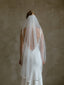 Chic Bridals Wedding Dresses Narrow Cathedral Plain Veil with Crepe Edging Plain Veil With Crepe Edging by Chic Bridals Wedding Gowns