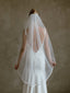 Chic Bridals Wedding Dresses Narrow Cathedral Plain Veil with Crepe Edging Plain Veil With Crepe Edging by Chic Bridals Wedding Gowns