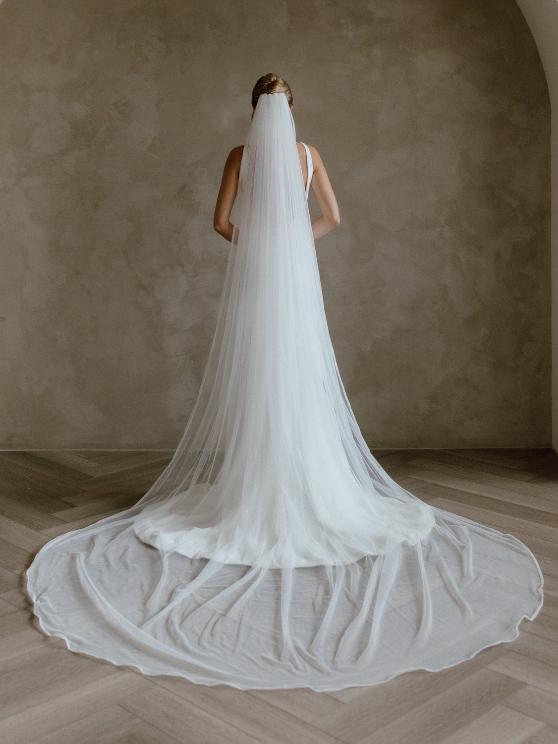 Chic Bridals Wedding Dresses Plain Veil with Organza Trim Danika Lace Dress | Ball Gowns Toronto  Wedding Gowns