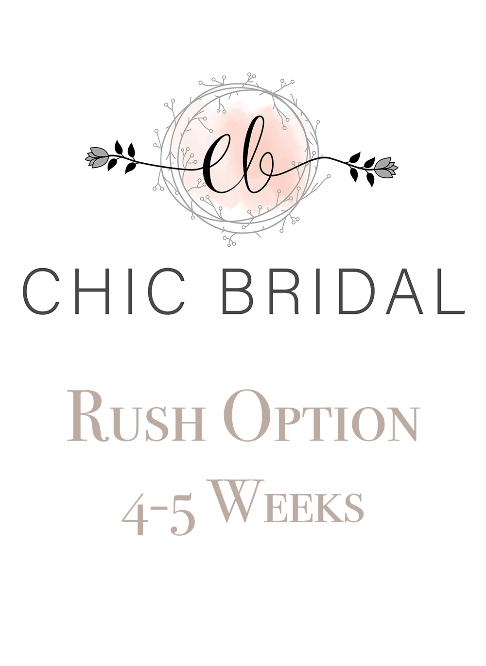 Chic Bridals 4-5 Weeks Rush Wedding Gowns