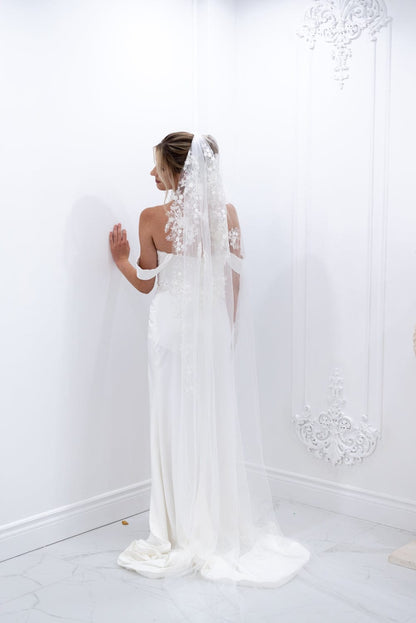 Chic Bridals Bridal Veils Dania Veil- Lace on top Wedding Gowns
