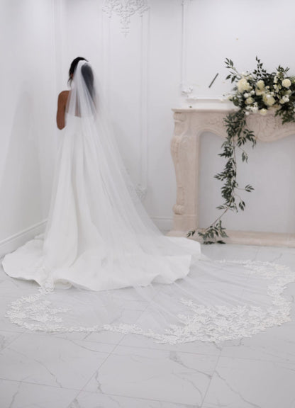 Chic Bridals Bridal Veils Ivory / 3x3.5 "Royal" Diego Veil Wedding Gowns